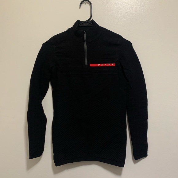 prada collo alto tecno knit top - Picture 1 of 5